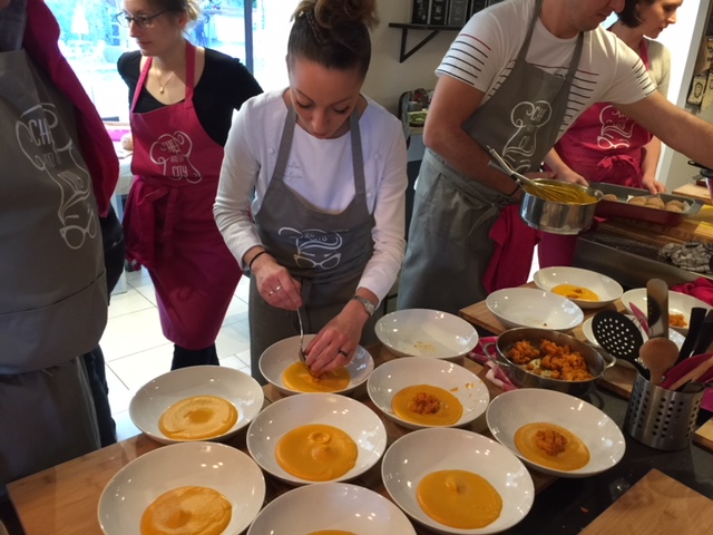 Shooting de l'atelier avec Coline Faulquier, Top Chef 2016