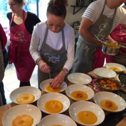 Shooting de l'atelier avec Coline Faulquier, Top Chef 2016